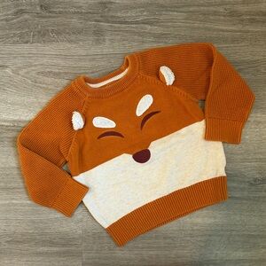 Cat & Jack toddler boys fox knit sweater